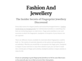 The Insider Secrets of Fingerprint Jewellery Discovered