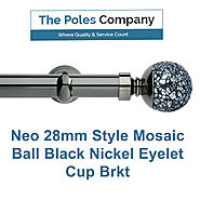 Shop Now! Hallis Neo 28mm Style Mosaic Ball Black Nickel Eyelet Cup Brkt