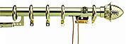 Harrison Drape 25mm Golden Glide Bright Brass Corded Pole | The Poles Company