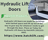 Lift Doors | Hydraulic Lift Doors are made to lift up | edocr
