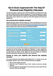 Get a quick approval with the help of personal loan eligibility calculator by IndiaLends - Issuu