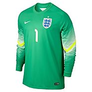 England Nike 2014 World Soccer Goalie Replica Home Jersey - Green