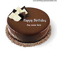 Happy Birthday Chocolate Cake With Name Edit