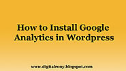 How to install google analytics for wordpress