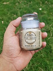 Yours Bee Loved - Aromatherepy | Lemon Grass Essential Oil Candle | 100% Natural Candle (Cookie Jar)