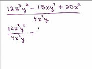 Divide a Polynomial by a Monomial