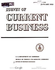 Survey of current business / United States Department of Commerce ; compiled by Bureau of the Census, Bureau of Forei...