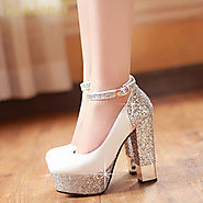 Bling Upper Pumps Shoes Women High Heels Sexy Party Wedding Bride Shoes Woman