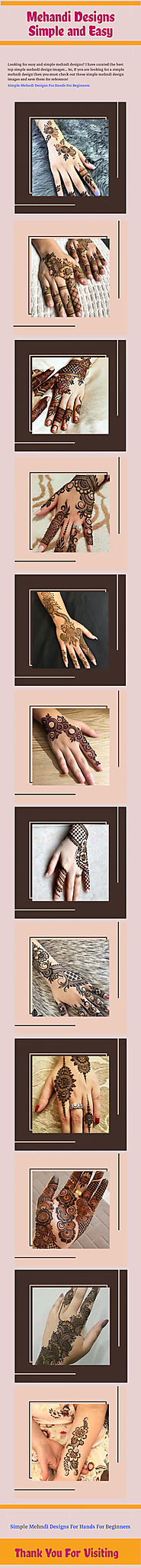 Mehandi Designs Simple and Easy | Infographic