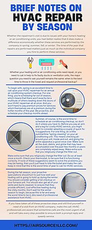 Brief Notes on HVAC Repair By Season