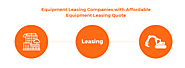 Equipment Leasing Companies with Affordable Equipment Leasing Quote