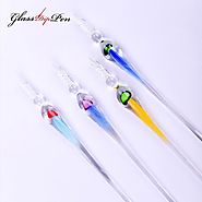 Jellyfish Glass Dip Pen - 6 Colors Glass Dip Pen Set