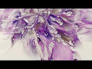 (194) Experimenting with Valejjo Satin varnish as pouring medium I Flower dip I Acrylic pouring
