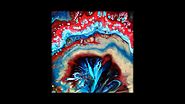(175) Apocalypse flower - Spiral straight pour and Ballon roll - Acrylic pouring