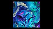 (177) Awesome lacing effects with pearl paints - Peacock colours straight pour - Fluid art