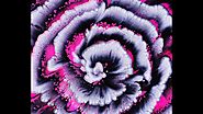 (179) Psychedelic spiral - Reverse flower dip with paper towel