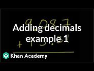 Adding decimals: 9.087+15.31 (video) | Khan Academy