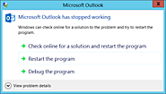 Outlook loopt vast of reageert niet meer bij gebruik met Office 365