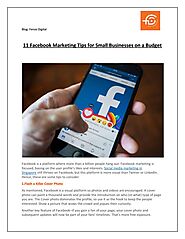 11 Facebook Marketing Tips for Small Businesses on a Budget