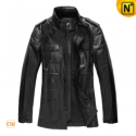 Men Black Leather Trench Coats CW861511 - CWMALLS.COM