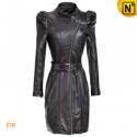Women Black Cropped leather coats CW661006 - cwmalls.com