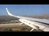 Landing at Chania Airport Crete Boeing 737-800 Ryanair