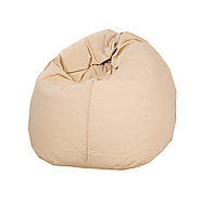 Beige Organic Cotton Bean Bag Cover