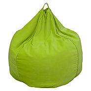 Green Organic Cotton Velvet Bean Bag Cover