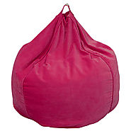 Pink Organic Cotton Velvet Bean Bag Cover