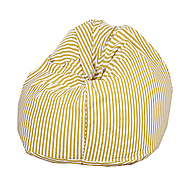 White and Yellow Organic Cotton Bean Bag Cover