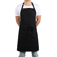 Restaurant bib aprons wholesale manufacturers with pockets