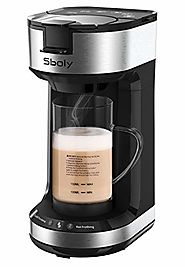 CHULUX Single Serve Coffee Maker Brewer with Milk Frother,12oz