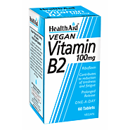 HealthAid Vitamin B2 100mg (Riboflavin) 60's Tablets