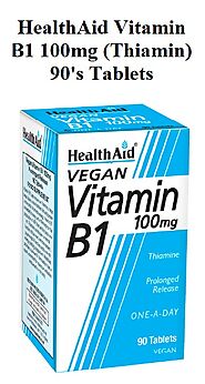 HealthAid Vitamin B1 100mg (Thiamin) 90's Tablets