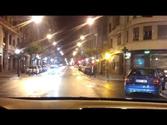 Driving in Bilbao, Spain at Night