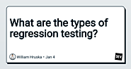 What are the types of regression testing? - DEV Community