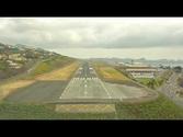 Airbus A320 Landing Funchal Madeira Cockpit view HD