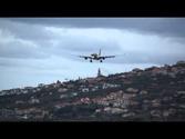 Spectacular Funchal Landing, TAP Air Portugal Airbus 330-202, Madeira, Portugal, HD and full Screen
