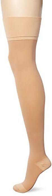 Blue Jay Complete Support Medical Legwear in Beige - 20-30mmHg, X-Large Thigh High Stockings with Close Toe and Garte...