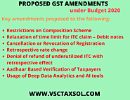 Proposed GST Amendments Under Budget 2020