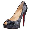 Sale red bottom heels-christian louboutin Vendome 120mm pumps black glitter