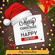 Merry Christmas Happy New Year 2020 with Your Name