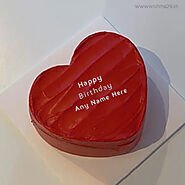 Heart Birthday Cake With Name Generator For Girlfriend