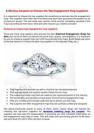 6 obvious reasons to choose the top engagement ring suppliers ben david jewelers