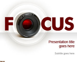 Free Focus PowerPoint Templates with Camera Lens