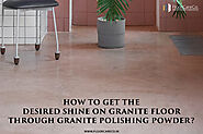 How does granite polishing powder restore the floor shine?