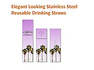 Elegant Looking Stainless Steel Reusable Drinking Straws