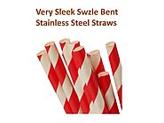 Very Sleek Swzle Bent Stainless Steel Straws