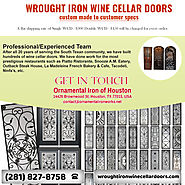 Grapevine Wrought Iron Wine Cellar Door Houston,Texas