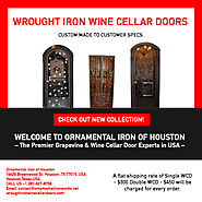 Double Wine Cellar Doors Houston,Texas . Iron Doors Houston,TX